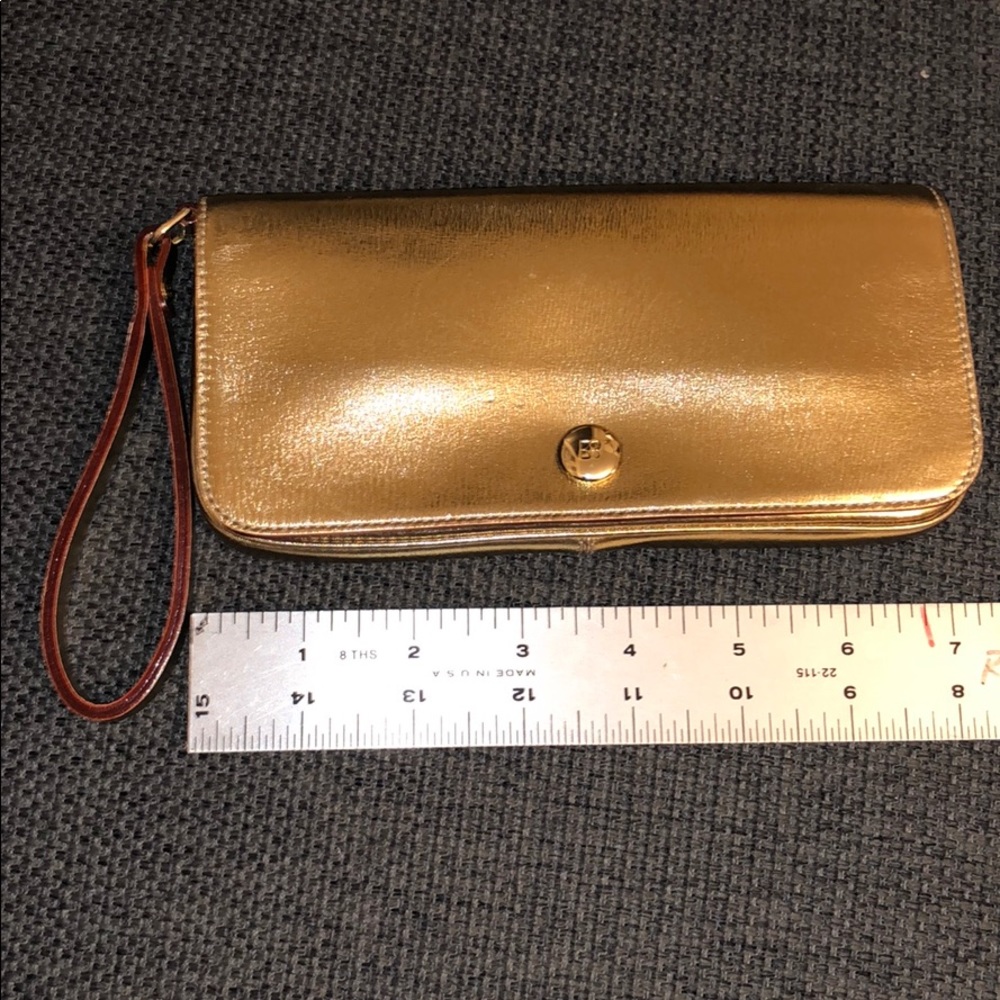 Kate spade gold metallic wristlet